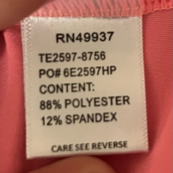 Tail Coral Active Tank Top | Stretchy Athletic Fit with Side Tie | Size Small - Picture 5 of 6